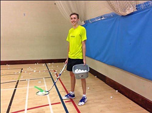 Silfrae Table Tennis Ball Picker Upper | Aluminum Ping Pong Ball Collector With Adjustable Handle