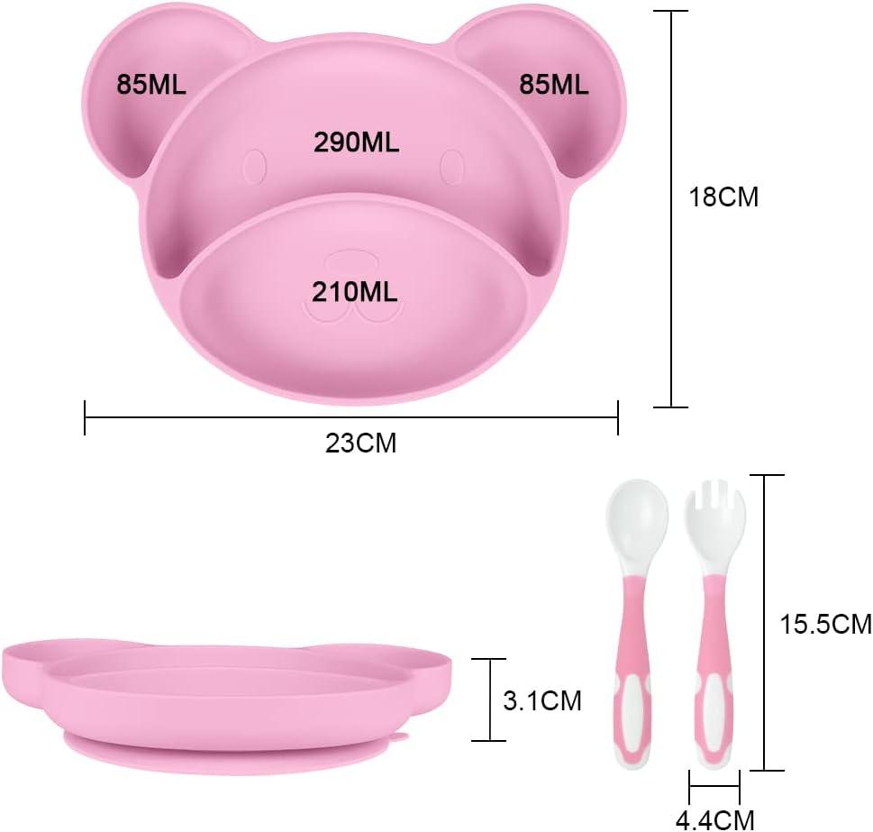 SILICONE BABY SPOON Feeding utensil for children - 1x PINK