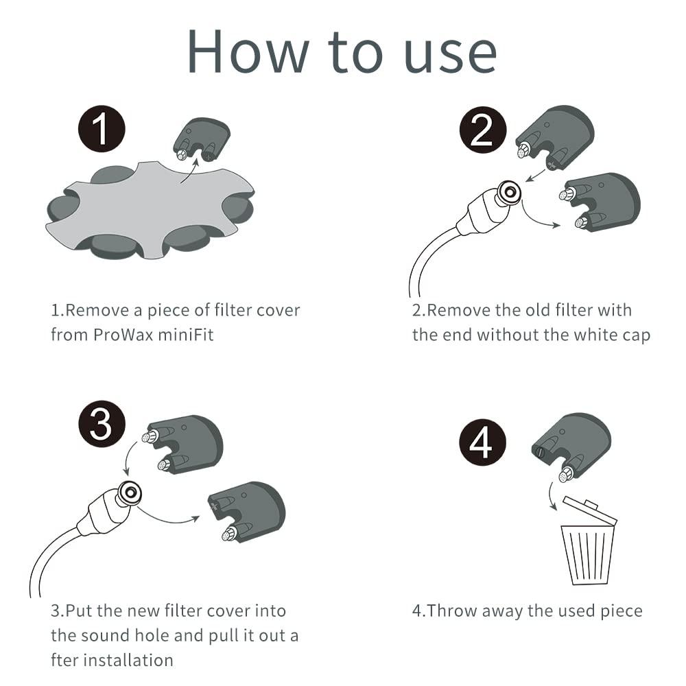 30Pcs Oticon Prowax Minifit Wax Guard Filters (1mm) Cleaning Tool