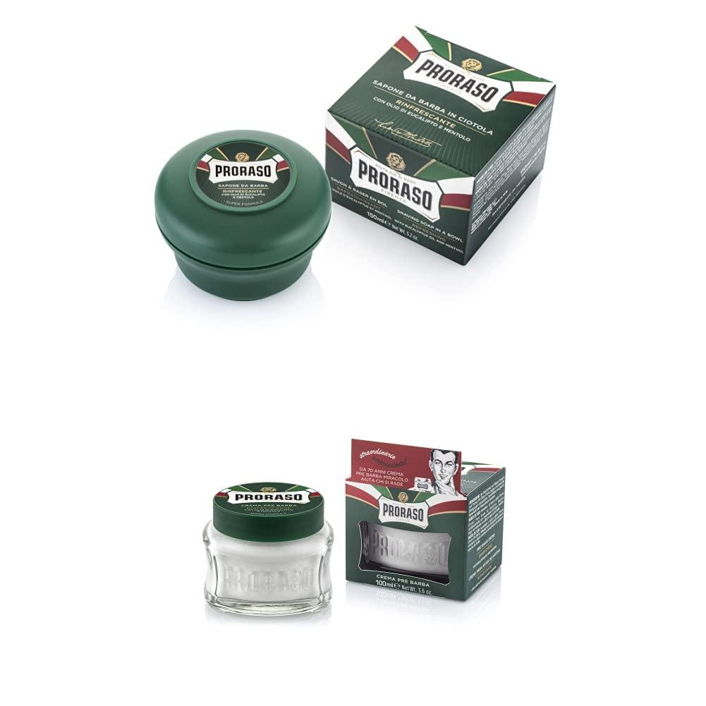 Proraso Refreshing Shaving Soap & PreShave Set 5.2 Oz & 3.6 Oz