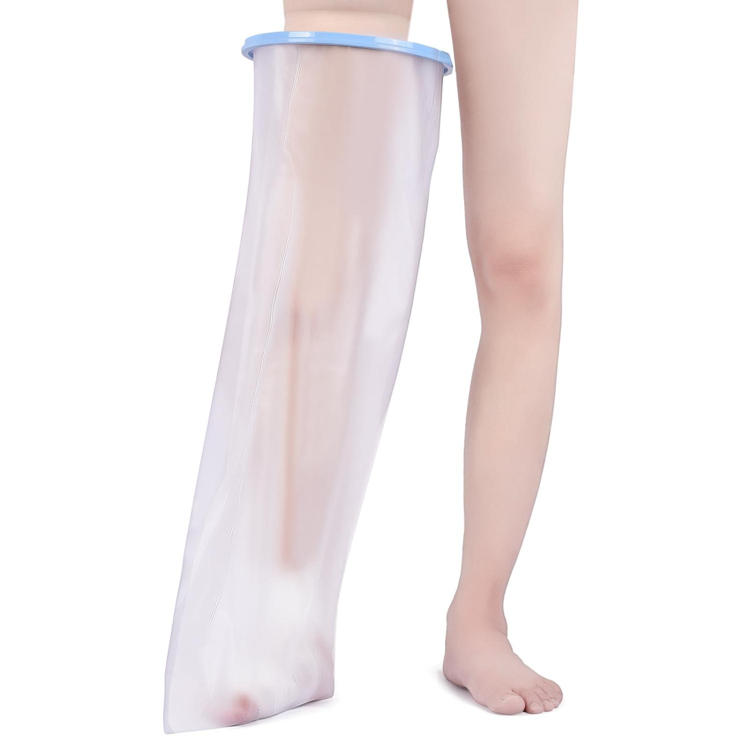 Fasola Cast Cover Full Leg Cast Protector Waterproof Leg Adult for