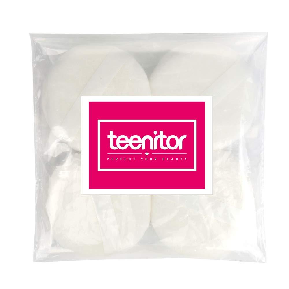 Teenitor 4 Inch Powder Puff Ultra Soft Washable Large Round Velour Body