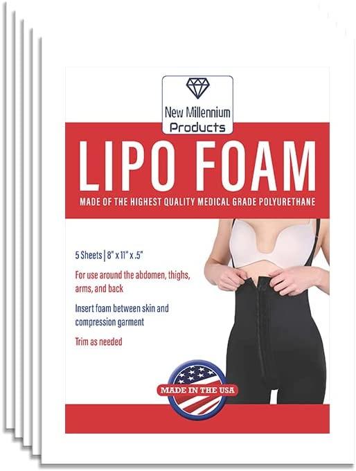 Lipo Foam SHEETS FOR POST SURGICAL USE WITH COMPRESSION GARMENT AFTER LIPOSUCTION TUMMY TUCK AB