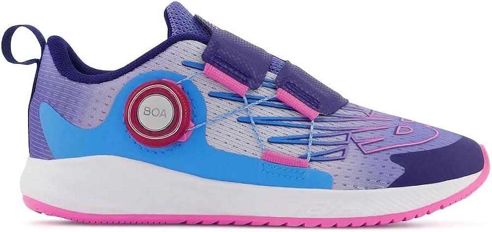 New Balance Kid's FuelCore Reveal V3 Boa Running Shoe Little Kid (4-8  Years) 1 Little Kid Vibrant Violet/Aura/Bubblegum