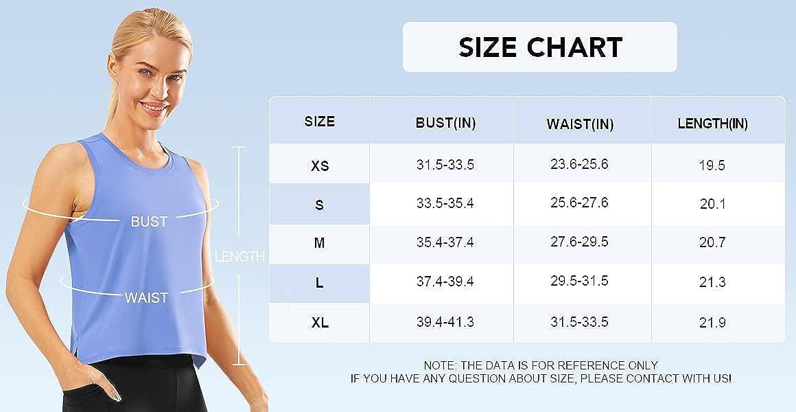 Ice Silk Crop Workout Tank Tops for Women Cool-Dry Sleeveless