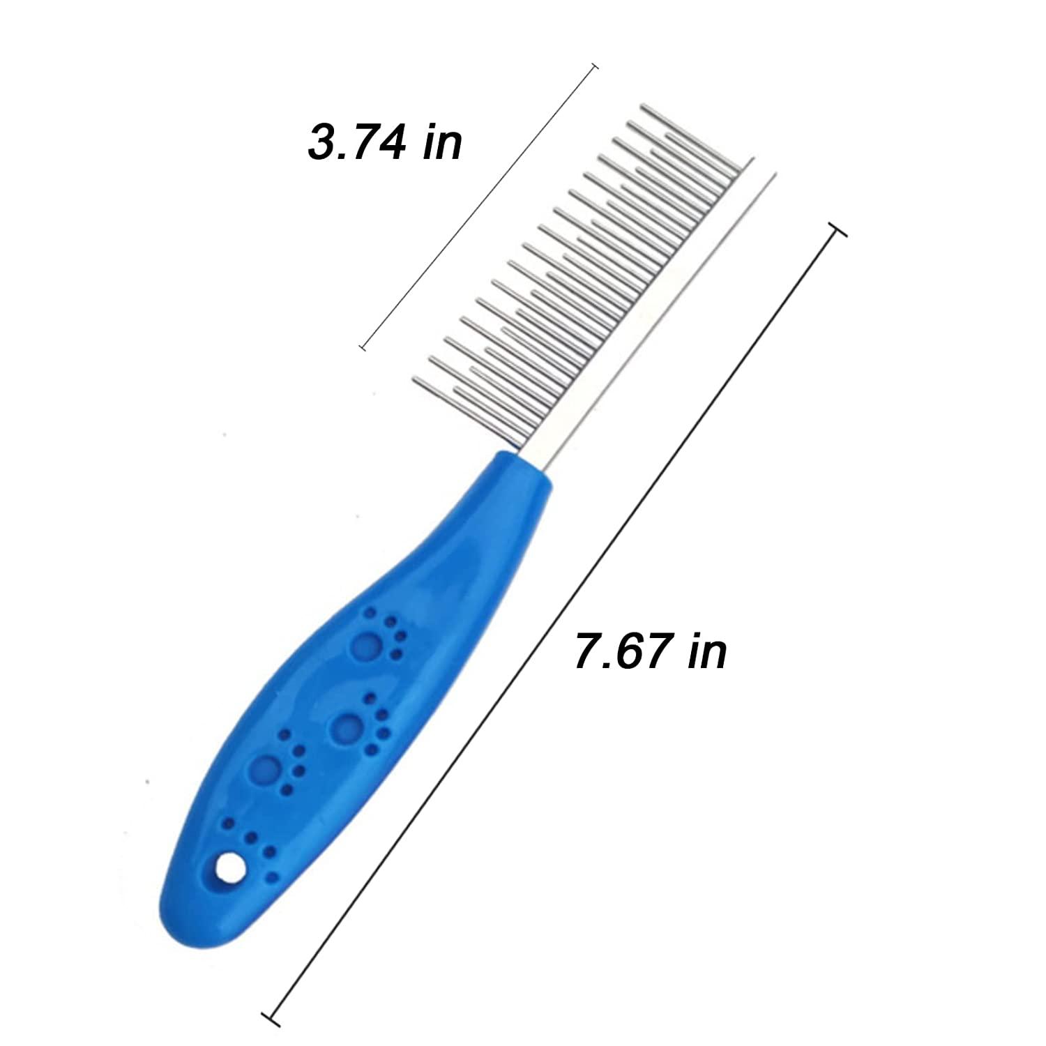 Long Hair Dog or Cat Comb Grooming with Short and Long Teeth Dematting