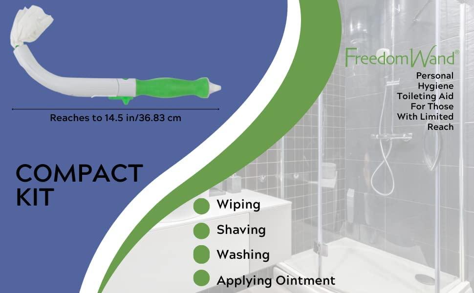 FreedomWand USA Made Personal Bathroom Self Wiping Toilet Aid with