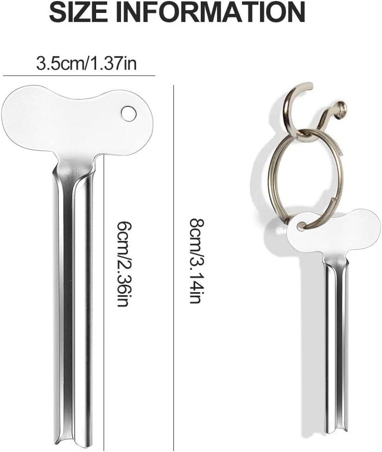 Stainless Steel Toothpaste Squeezer Tube Roller - 5 Pack Metal Presser ...