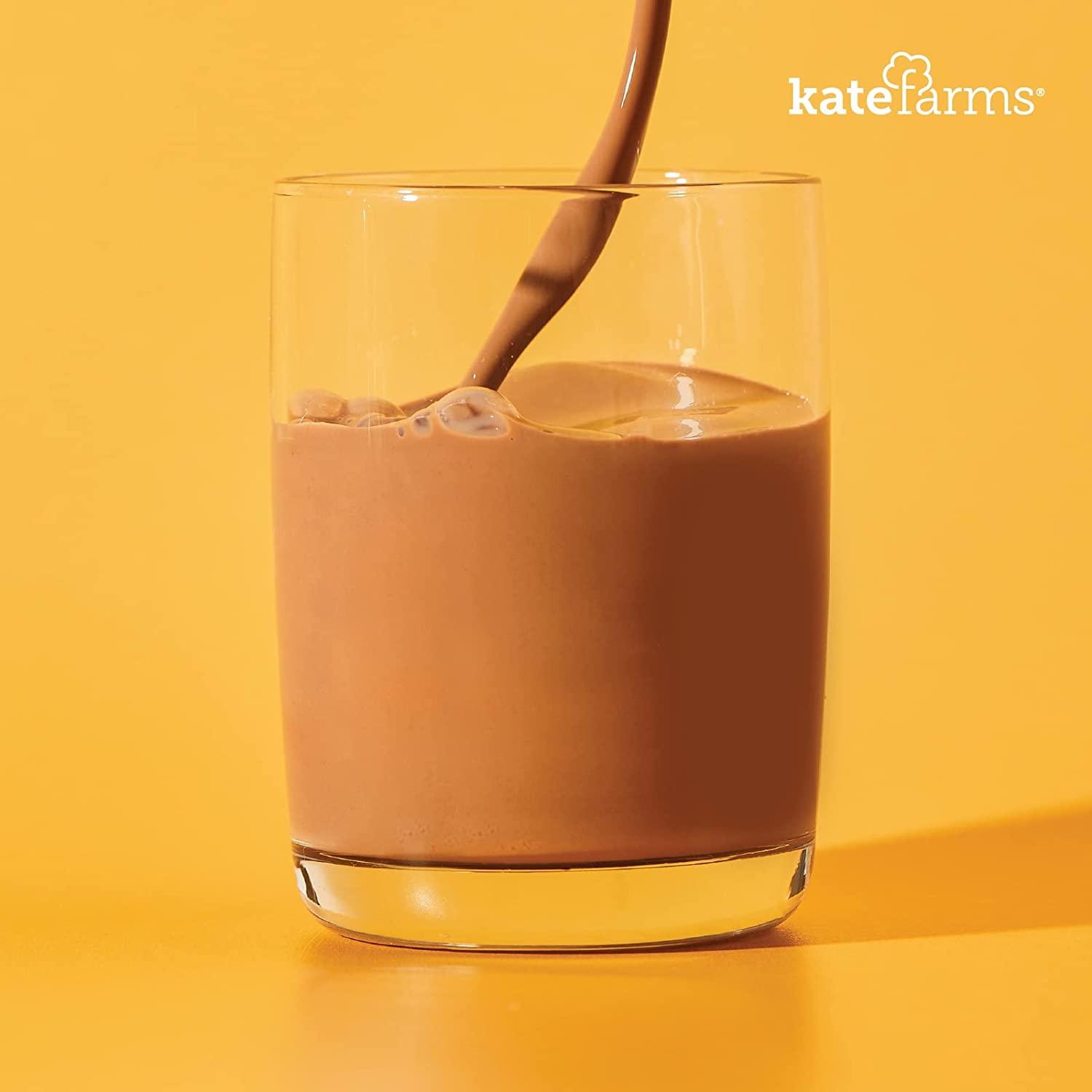 KATE FARMS Organic Vegan Plant Based Chocolate Nutrition Shake 16g