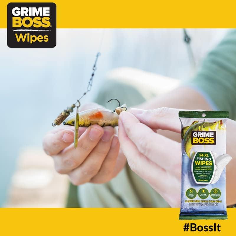 Grime Boss 5 Packs of 5-Count XL Hand Wipes Heavy Duty Cleaning