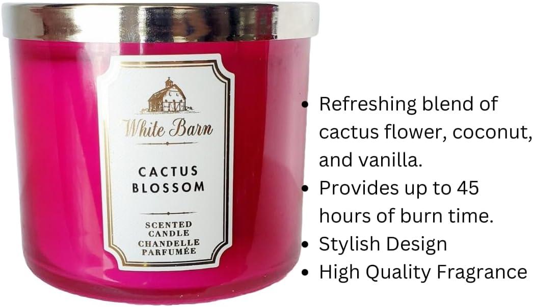 Bath & Body Works White Barn 3-Wick Candle with Essential Oils - Cactus  Blossom | 14.5 oz - Best Aromatherapy Candle for International Shipping |  Buy Now with Express International Delivery | GoSupps.com