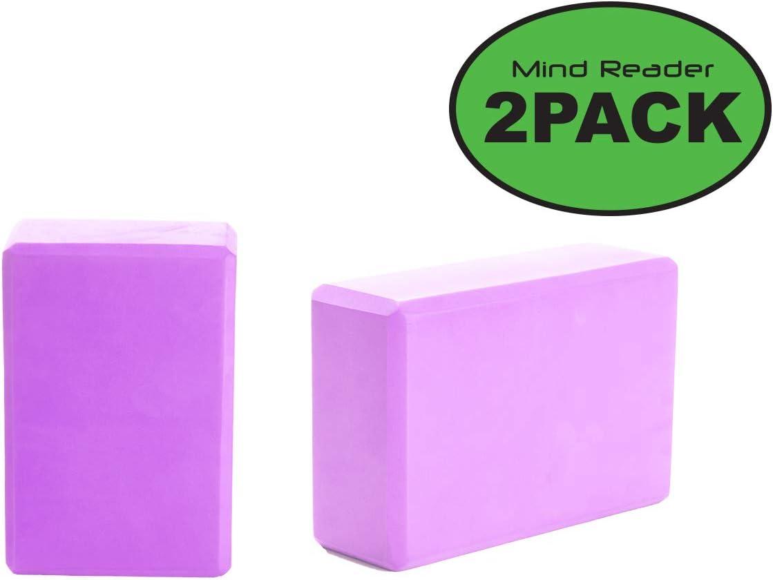 Mind Reader Yoga Block Set High Density EVA Foam Blocks for Yoga