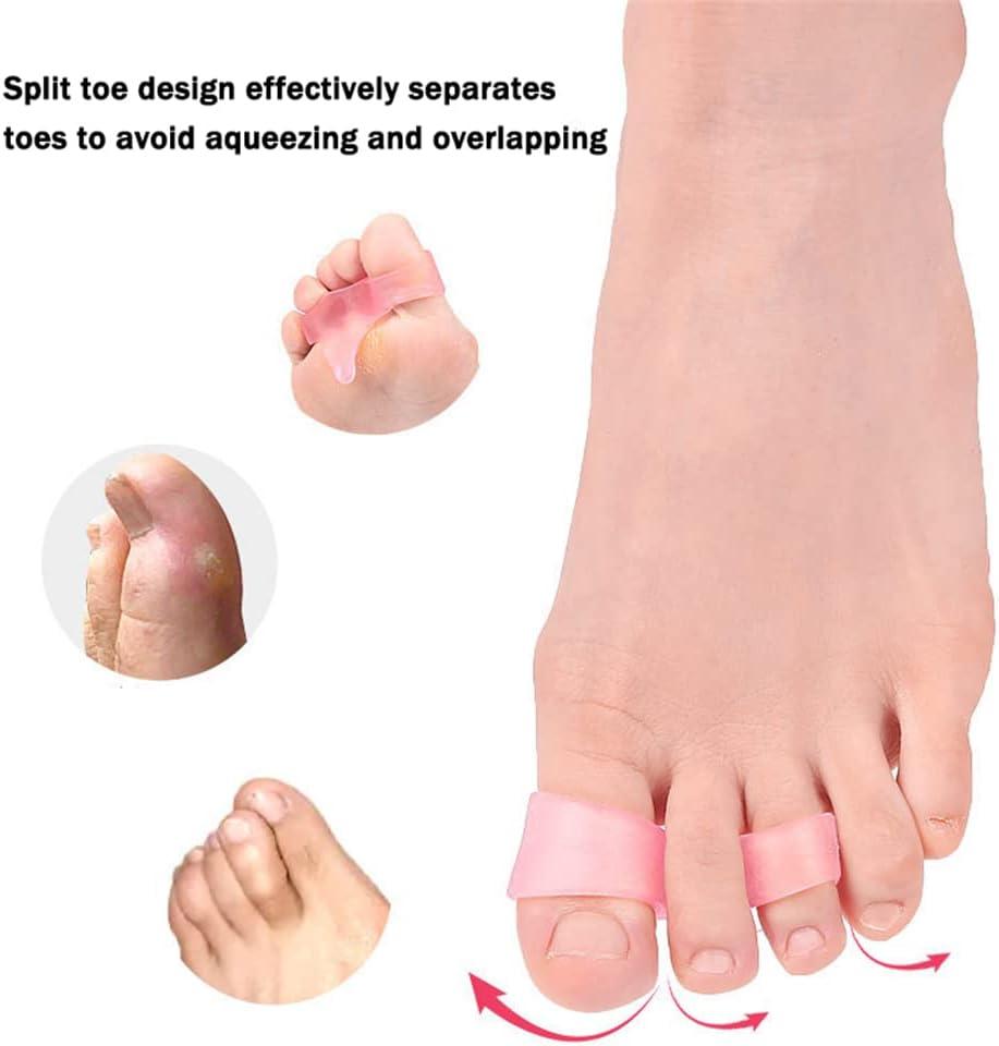 Orthopedic Toe Separators 2 Pairs Gel Toe Spacers for Bunions, Hammer Toes, Calluses Men