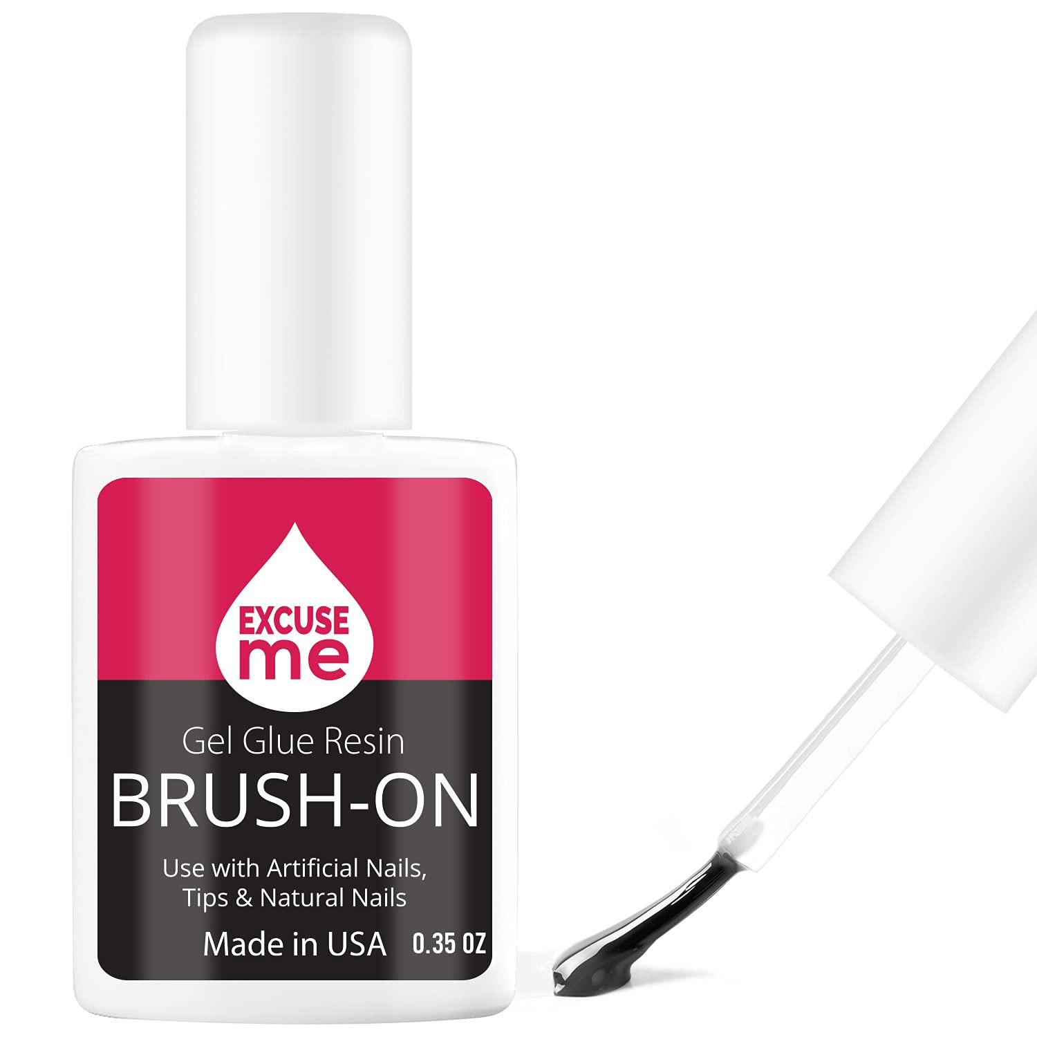 Excuse Me Brush On Gel Super Strong Nail Glue Adhesive for Repairs