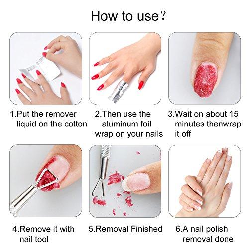 Gel Nail Polish Remover 2 Packs with 1 Cuticle Pusher, Quickly & Easil –  EveryMarket