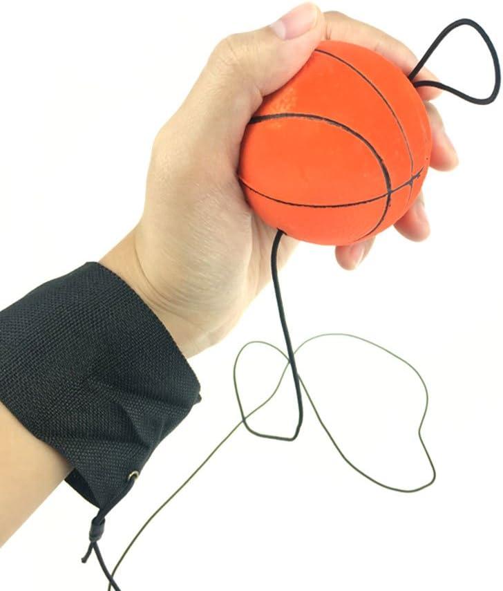 Uxcell 1.9 Inch Sports Wrist Ball, Tennis Rubber Wrist Return Ball Sport For Exercise Fluorescent Yellow