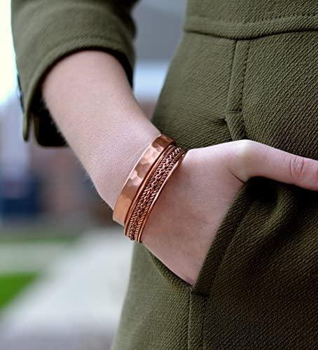 Buy Wollet Copper Bracelet for Women Men, Magnetic Bracelets and Copper  Ring Set for (Bracelet) Online at desertcartINDIA