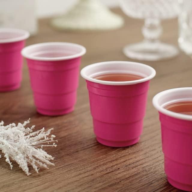 Pink Plastic Shot Cups, 100ct 2oz, Bachelorette Party, Birthday Cups