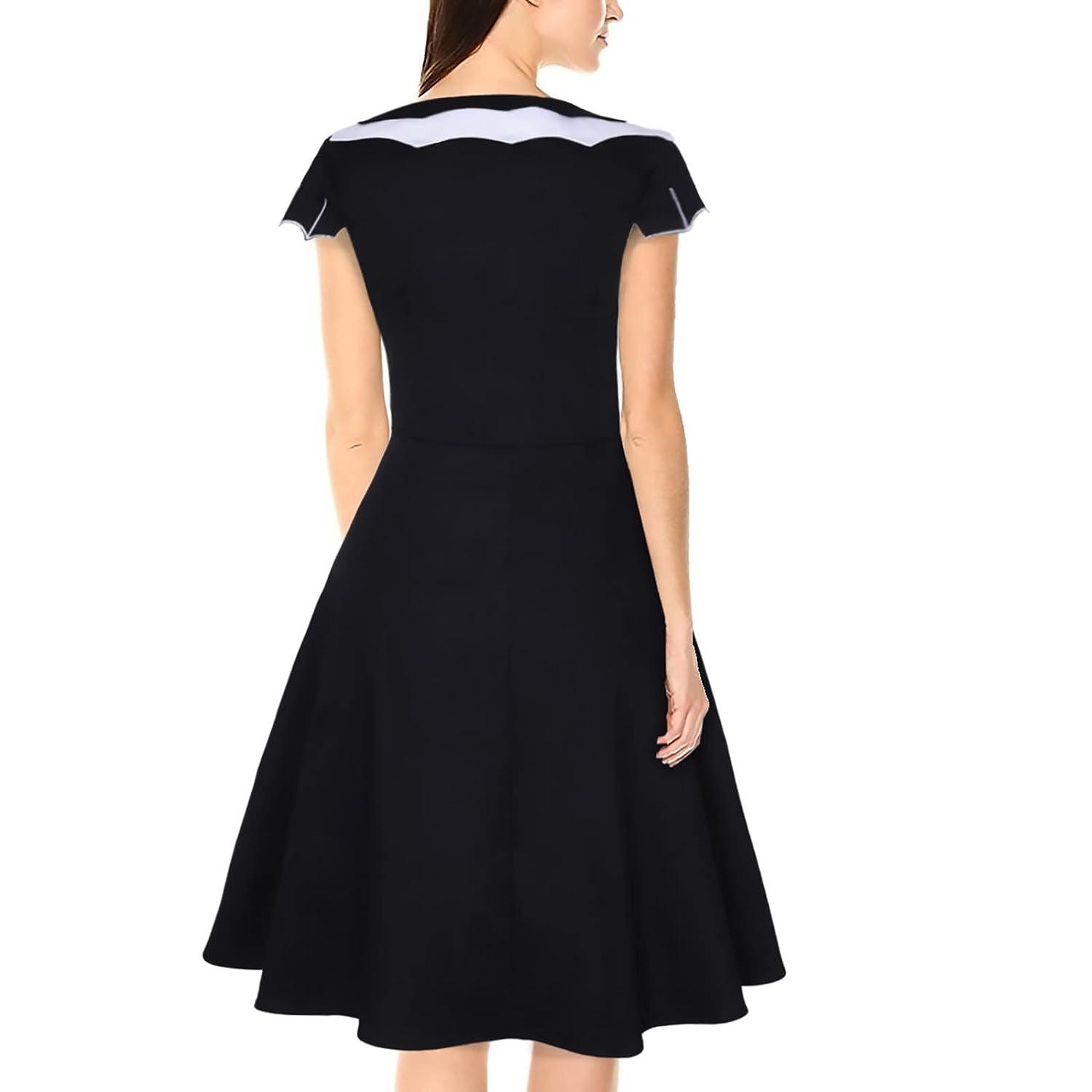 Medieval Little Black Dress Gothic Retro Midi Dress | Lolita Black Lace Cocktail  Dress XXL | Buy Now with Express International Delivery