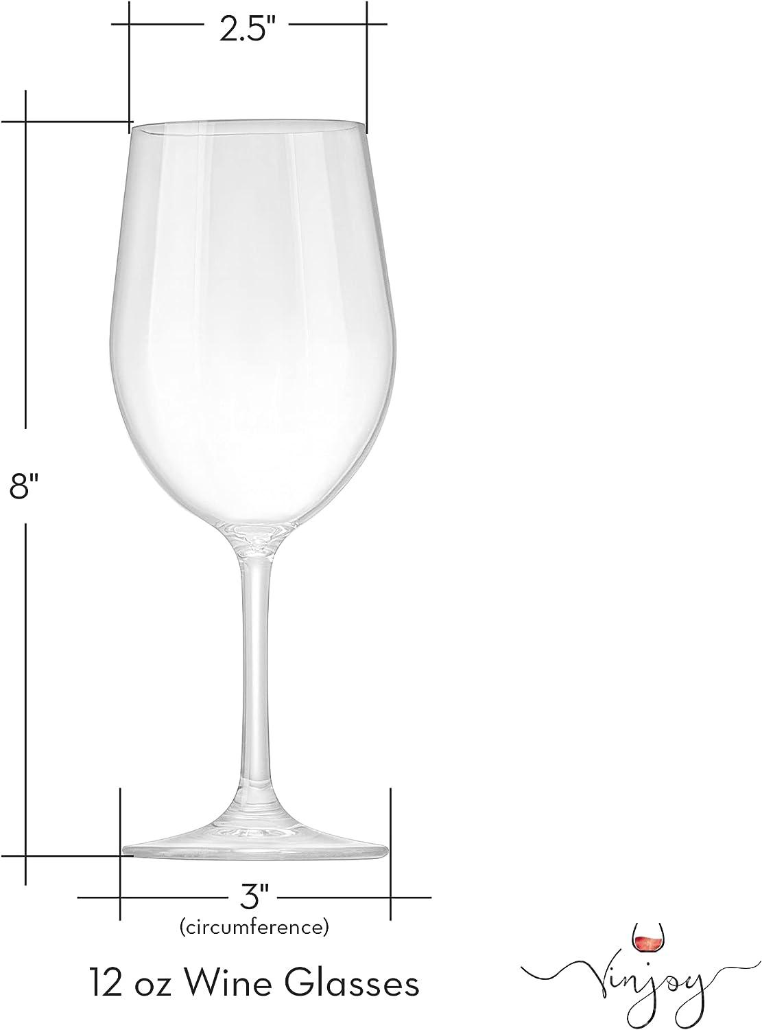 4pc/Set Shatterproof Plastic Wine Glass Unbreakable PCTG Red Wine Tumbler  Glasses Cups Reusable Transparent Fruit Juice Beer Cup