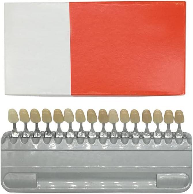 Porcelain Teeth Whitening Shade Guide 16 Colors Set Tooth Bleaching Chart for Tracking and