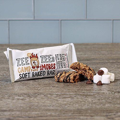 Zee Zees Campfire S'mores Soft Baked Snack Bars NutFree, Whole Grain, Naturally Flavored, 30