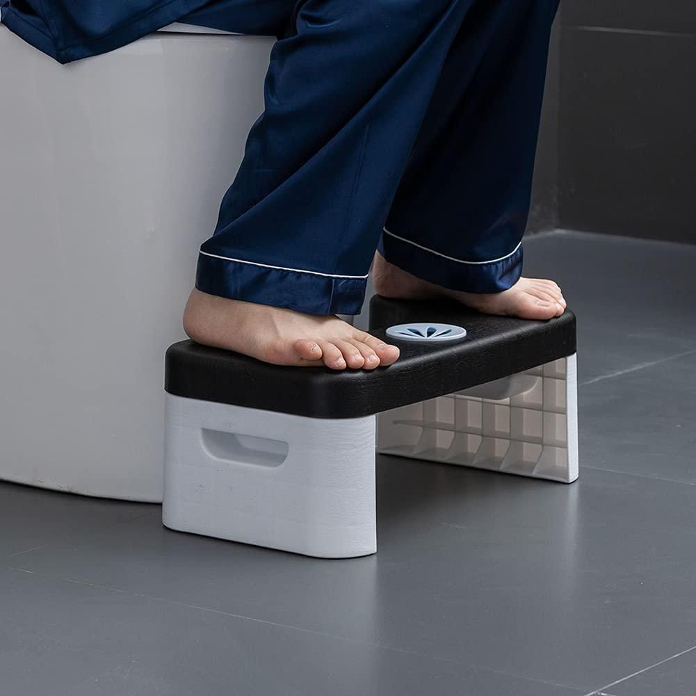 Folding Toilet Stool, Foldable Poop Stool with Fragrance Position