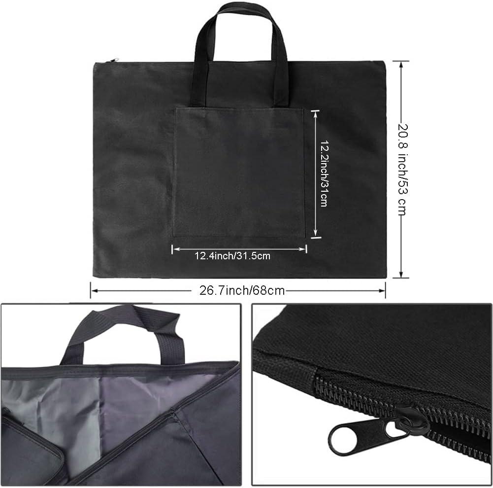 MEEDEN A2 Soft Art Portfolio Bag: 50 x 66 cm Zwarte Kunst Canvas Portfolio Case - Waterdichte 600D Oxford Dragende Opslaghoes Voor Kunstwerk, Poster, Schetsen en Tekenen MEEDEN A2 Soft Art Portfolio Bag: 50 x 66 cm Zwarte Kunst Canvas Portfolio Case - Waterdichte 600D Oxford Dragende Opslaghoes Voor Kunstwerk, Poster, Schetsen en Tekenen