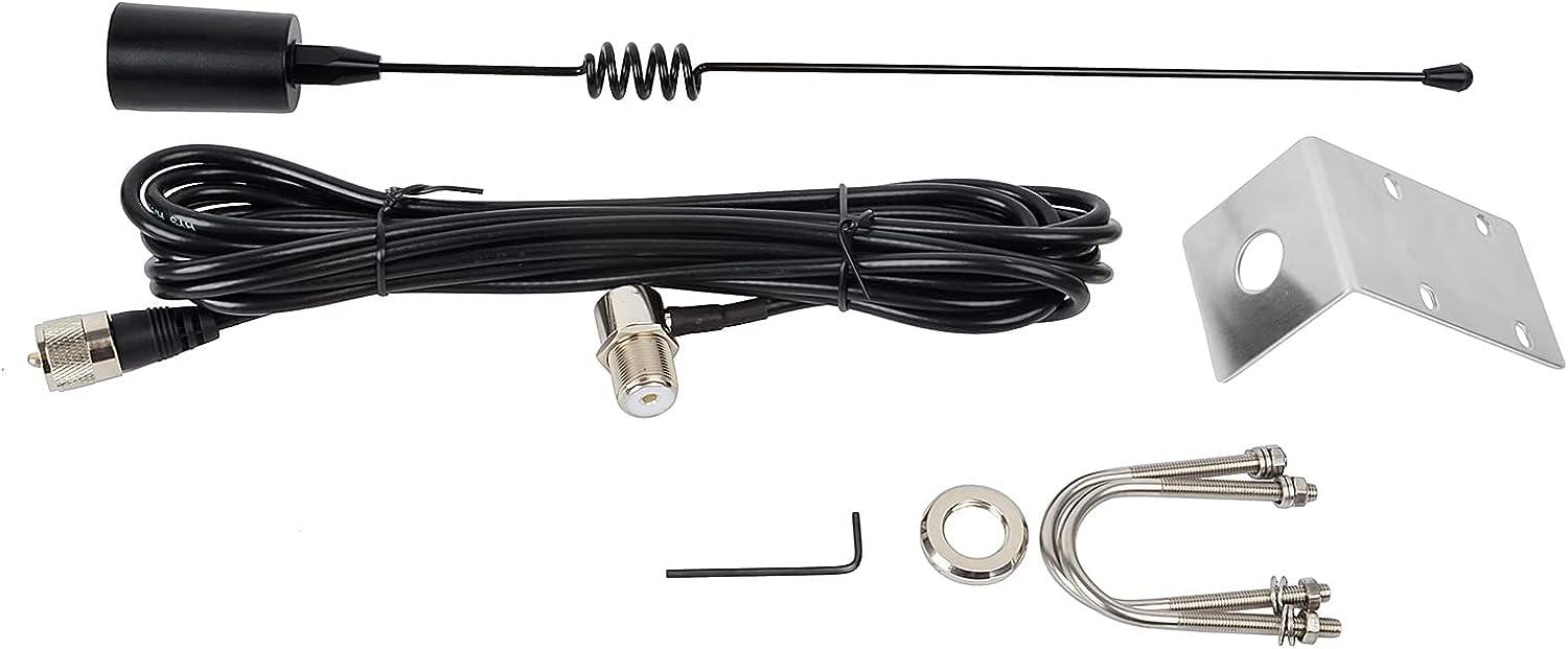 UAYESOK Stainless Steel Marine VHF Antenna, 15 Inch Low Profile Boat