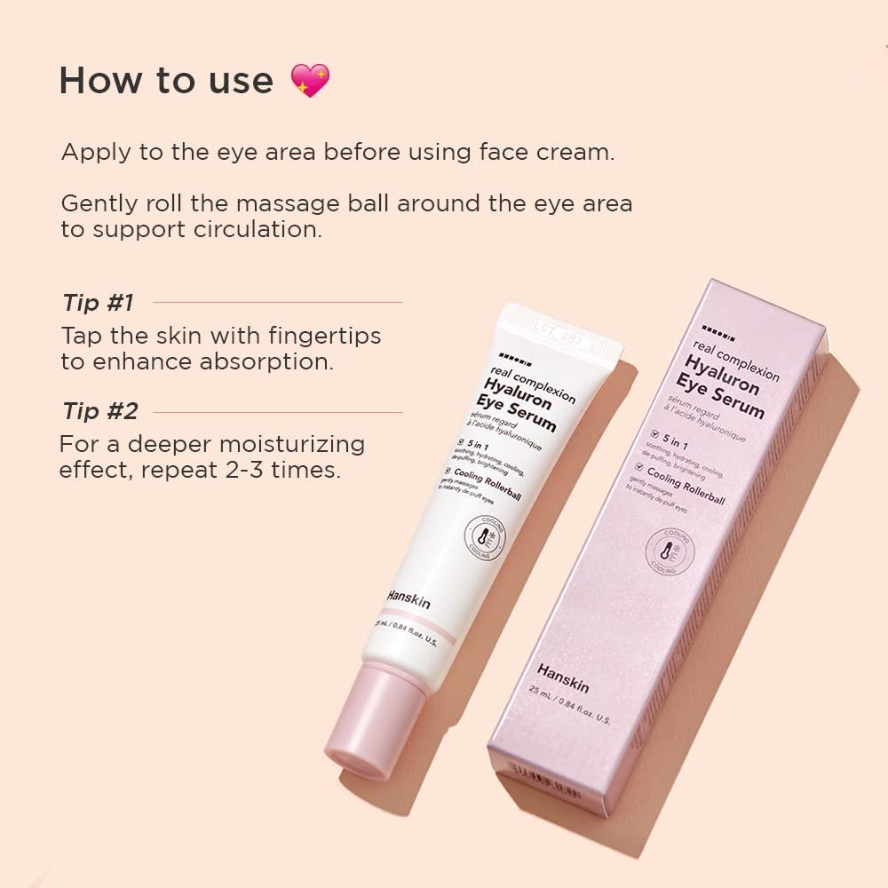 Hanskin Real Complexion Hyaluron Eye Serum 0.84 fl oz - Hydrating &  Brightening | Buy Now with Express International Delivery | GoSupps.com