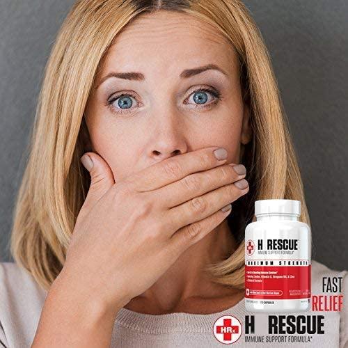 H Rescue Immune Support Formula with Lysine, Zinc, Vitamin C, Oregano