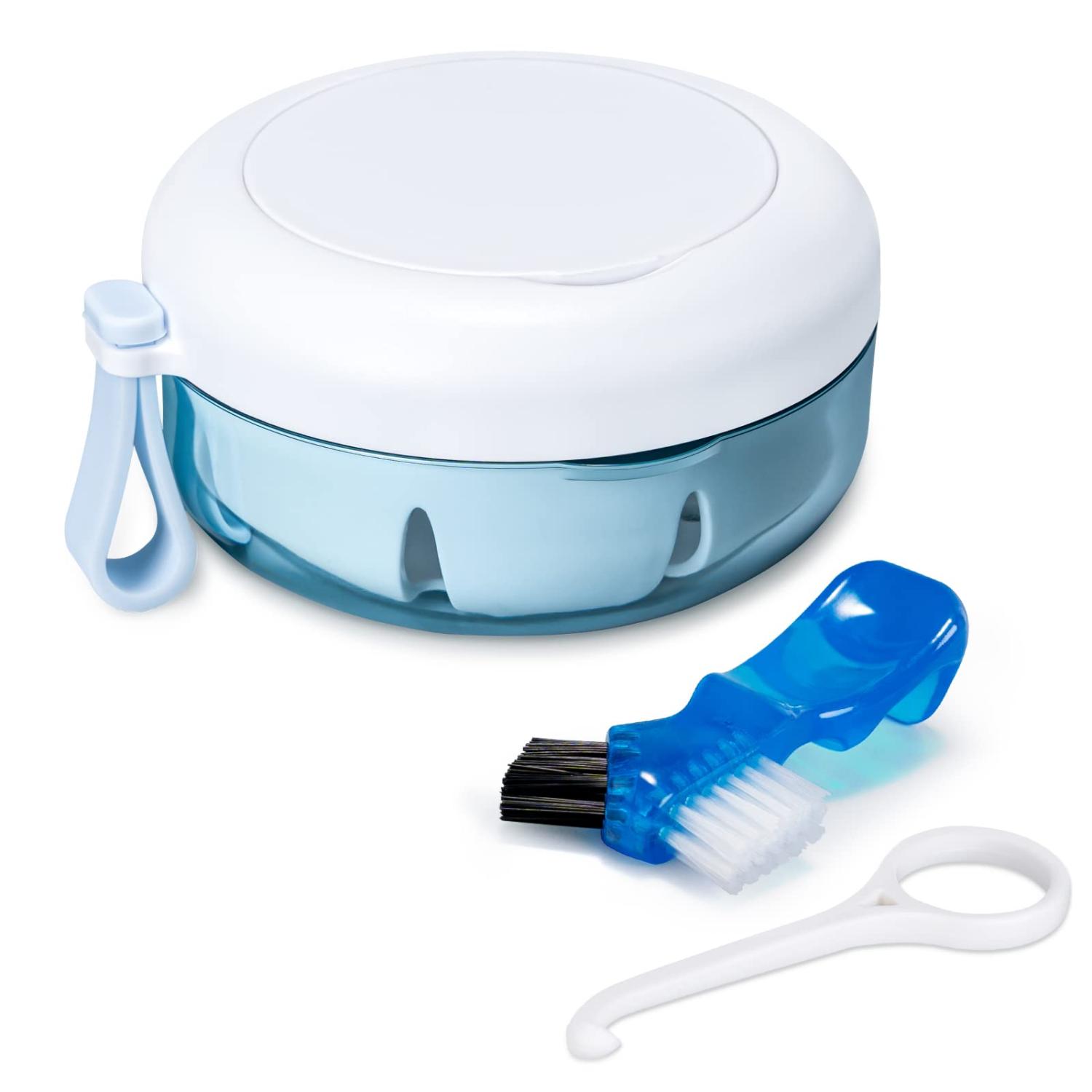 Leak Proof Denture Cup Kit Portable Retainer Case Perfect for Travel