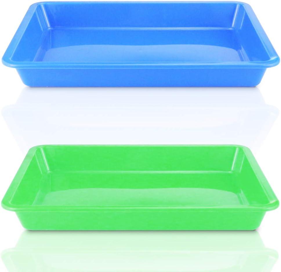Weoxpr 5 Pack Multicolor Plastic Art Trays - Activity Tray Crafts