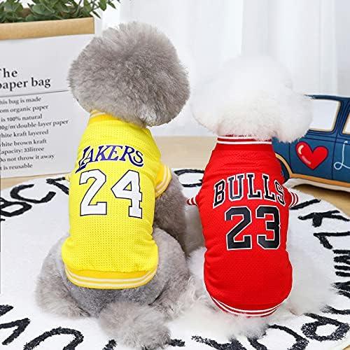 Pet Basketball Lakers Jersey Breathable for Dog or Cat. 