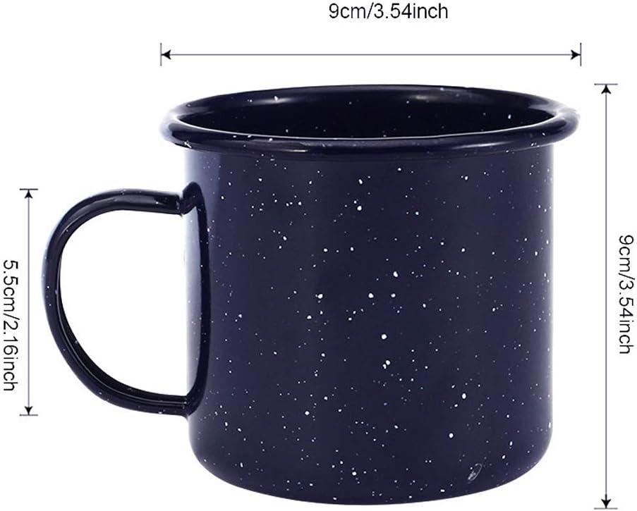 WeddPtyFr Outdoor Camping Mugs-Coffee Mug 16 Oz-Enamel Travel Mug Cup,Tea Camp Enamel Cup Set for Drinks Home Office Use/Fishing/Picnics,Outdoor