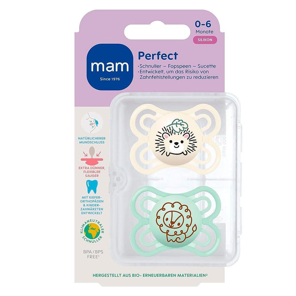 MAM Day & Night fopspeen 0-6 // set van 4 // incl. 2 steriliseerde trasportboxen
