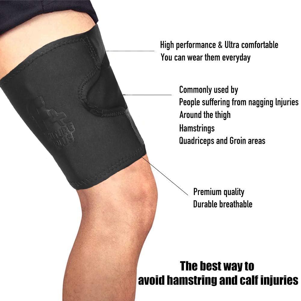 F+ Thigh Leg Support Brace Sleeve | Neoprene Compression - Ideal for ...