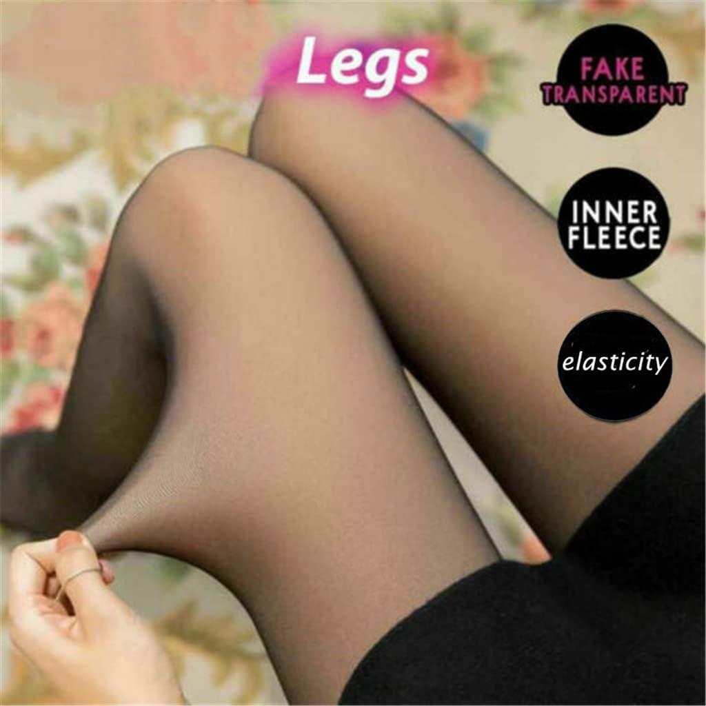 Tights for Women Stirrup Leggings Fleece Lined Nude Opaque Skin Color  Winter Thermal Warm Leggings Stretch Thick Compression