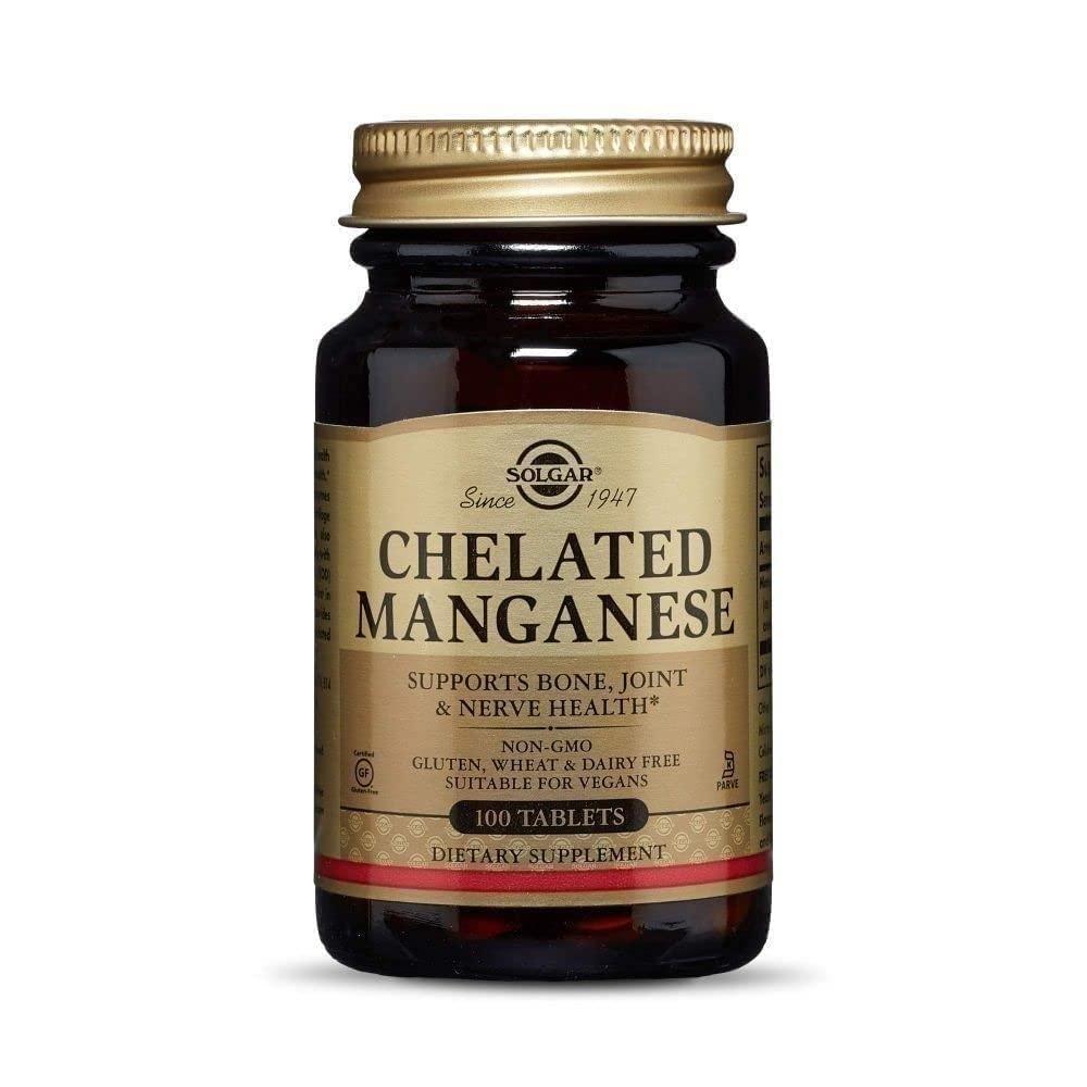 Solgar Chelated Manganese Tablets Supports Bone, Joint & Nerve Health