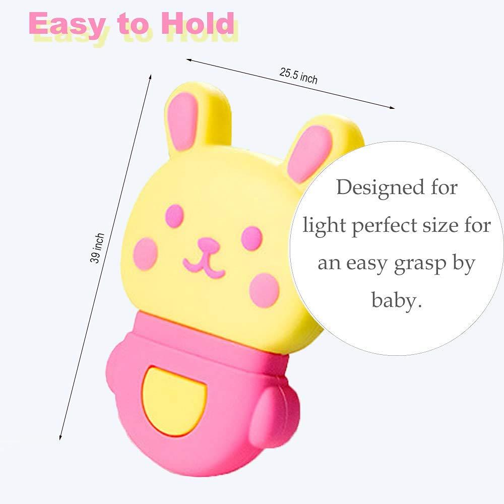 Caromolly Vibrating Teether Toy - Baby Teething Toys for Babies 0-12 Months  - BPA-Free Pink Bunny Teether for Sensory Exploration and Teething Relief |  Buy Now with Express International Delivery