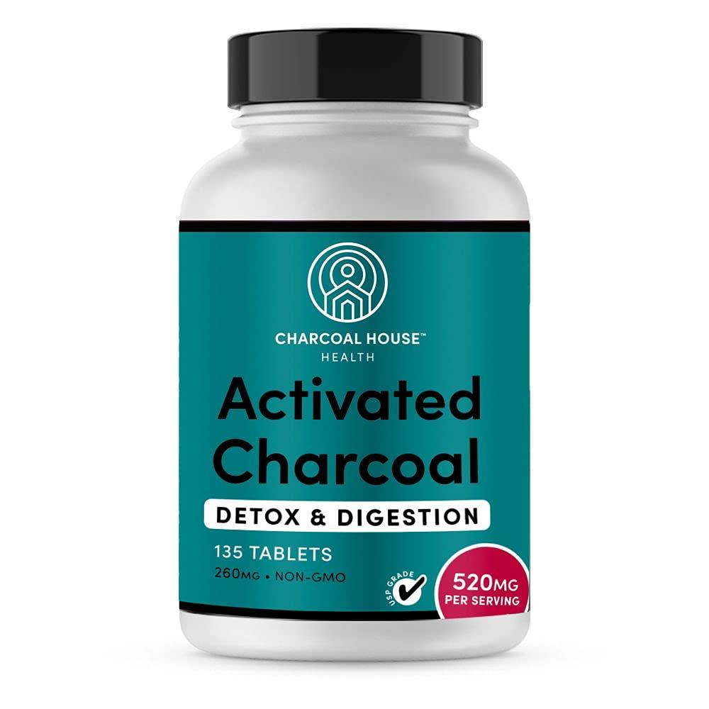USP Medical Grade Activated Charcoal Tablets by Charcoal House 135 ct