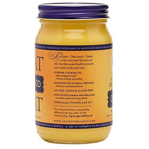 Ancient Organics Ghee, Organic Grass Fed Ghee Butter Gluten Free Ghee
