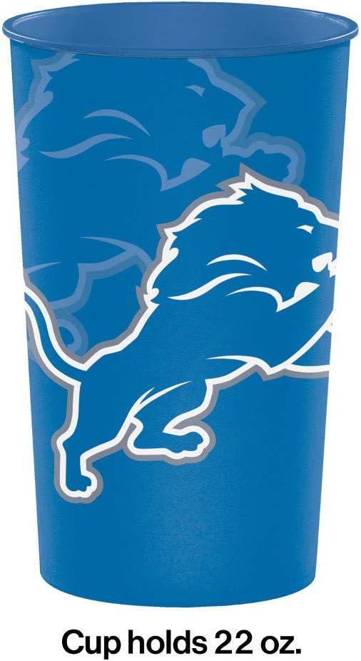 Detroit Lions Plastic 24 oz Souvenir Cup Lot Of 4