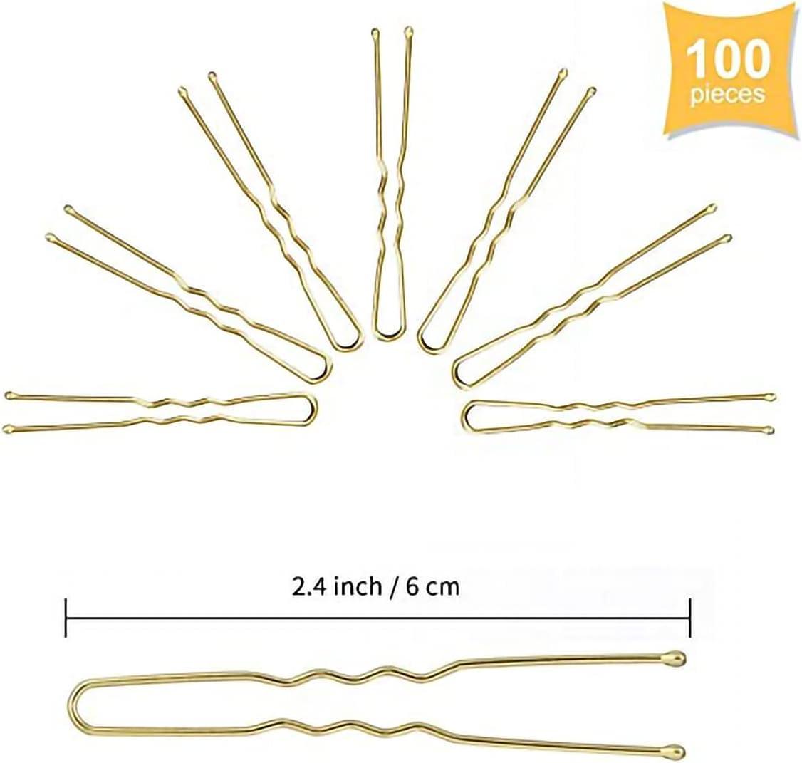 U Shaped Hair Pins Gold French Blonde Bobby Buns Clips for Updos