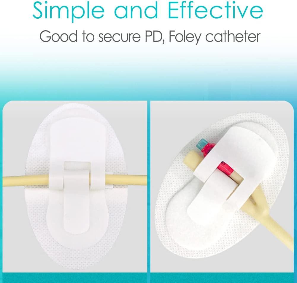 Peritoneal Dialysis PD Catheter Holder Adhesive Patch Stabilization