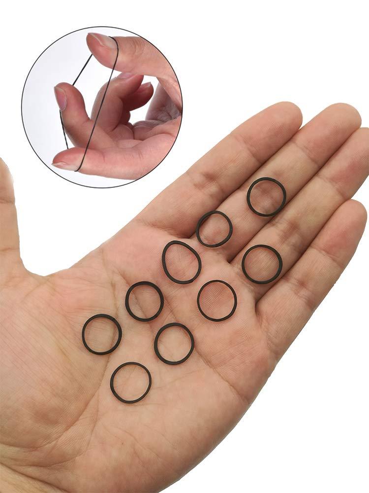 Mini Rubber Bands Soft Elastic Bands Premium Small Tiny Black Rubber