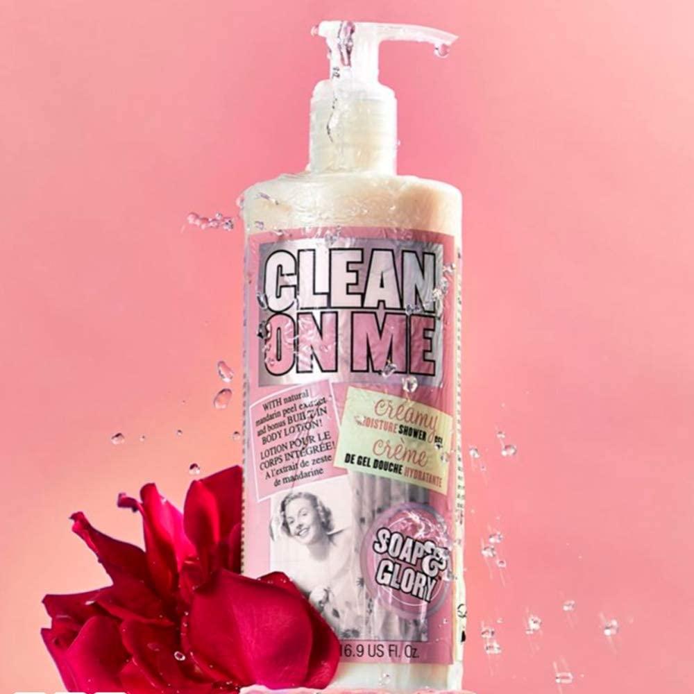 Soap & Glory Clean On Me Shower Gel and Body Lotion