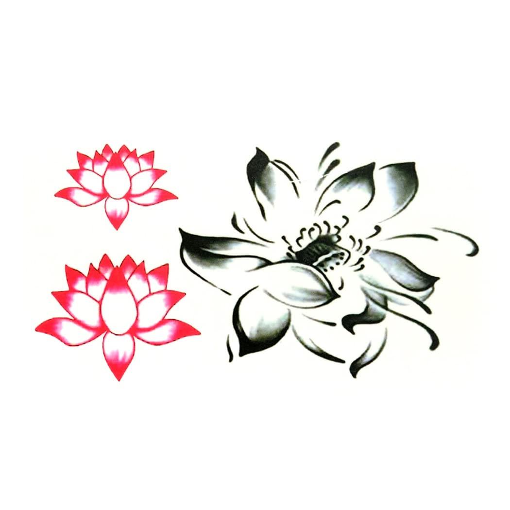 Oottati Small Cute Temporary Tattoo Lotus Lotus Flower (Set of 2)