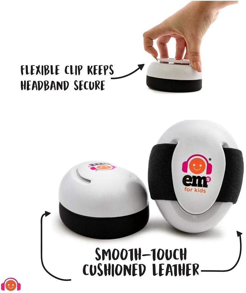 Ems for Kids Baby Ear Defenders White with Black. The Original Baby