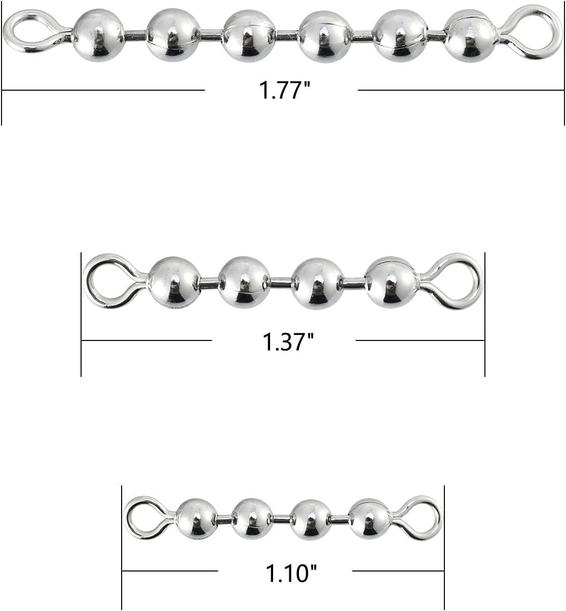 Dr.Fish 20 Pack Fishing Bead Chain Swivels Stainless Steel Catfish